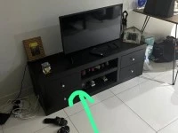 Queen Bed Frame, Two Small Chairs, Small Table, Small Stand, TV Stand ...
