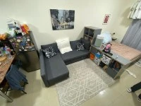 Double Bed, L Shape Sofa, Refrigerator, Washing Machine, 65" TV, Kalax...