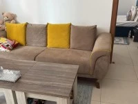 Queen size bed, Sofa 3 seater, 2 door cupboard, Tv console, Chair, Fri...