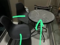 Queen Bed Frame, Two Small Chairs, Small Table, Small Stand, TV Stand ...