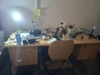 01 double bed, 01office table, 03 Book cupboards, 01 single  bed, 03 s...
