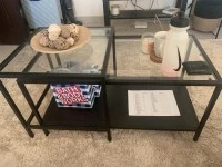 L shape sofa, Coffee Table, 2 x Side tables, Storage unit, Desk & chai...