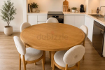 Round dining table and 5 chairs (6), Dining table, 5 chairs