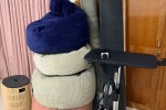 Large Poof X 3, Steam Iron, Electric Steamer, Large Bin, Laundry baske...